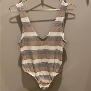 free people striped bodysuit
